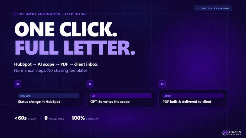 Engagement letter automation demo thumbnail