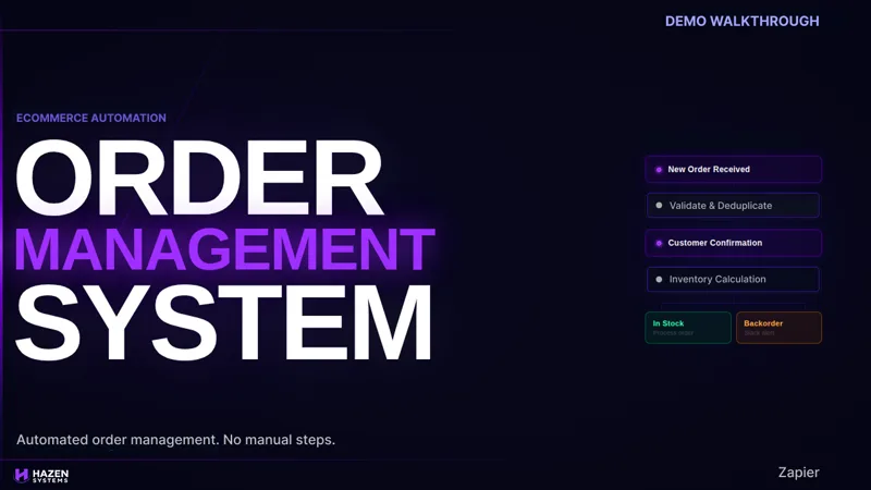 Order management automation demo thumbnail